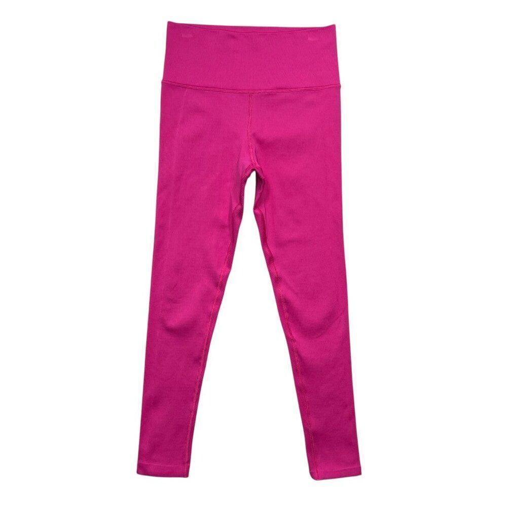 Athelta Aurora Leggings Women's Small Pink Seamless High Rise Ribbed‎ Tights